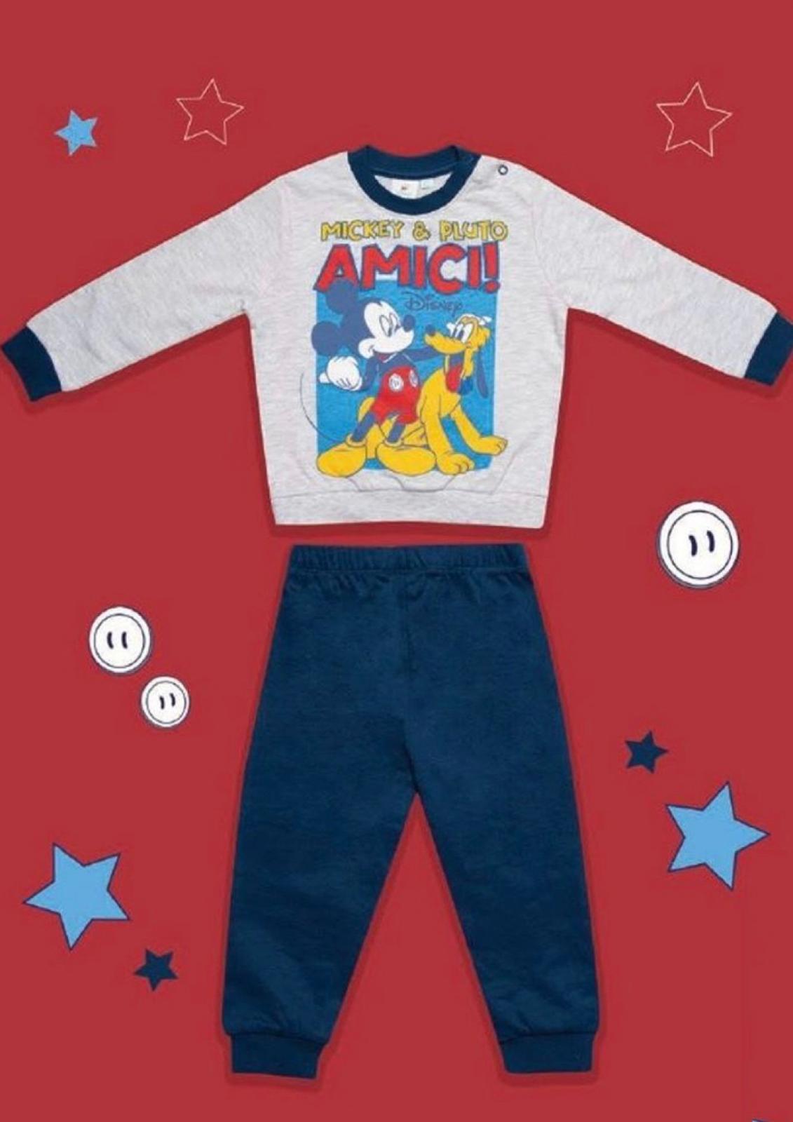 Pigiama Neonato in cotone felpato Disney Mickey Mouse