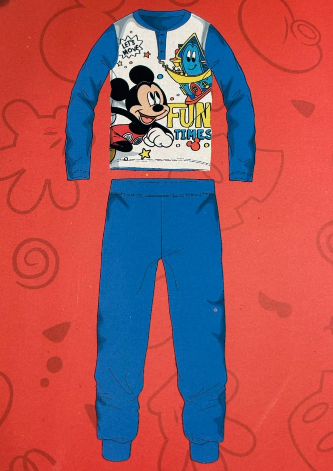 Pigiama Bambino manica lunga primaverile in Jersey di Cotone Mickey DISNEY JUNIOR