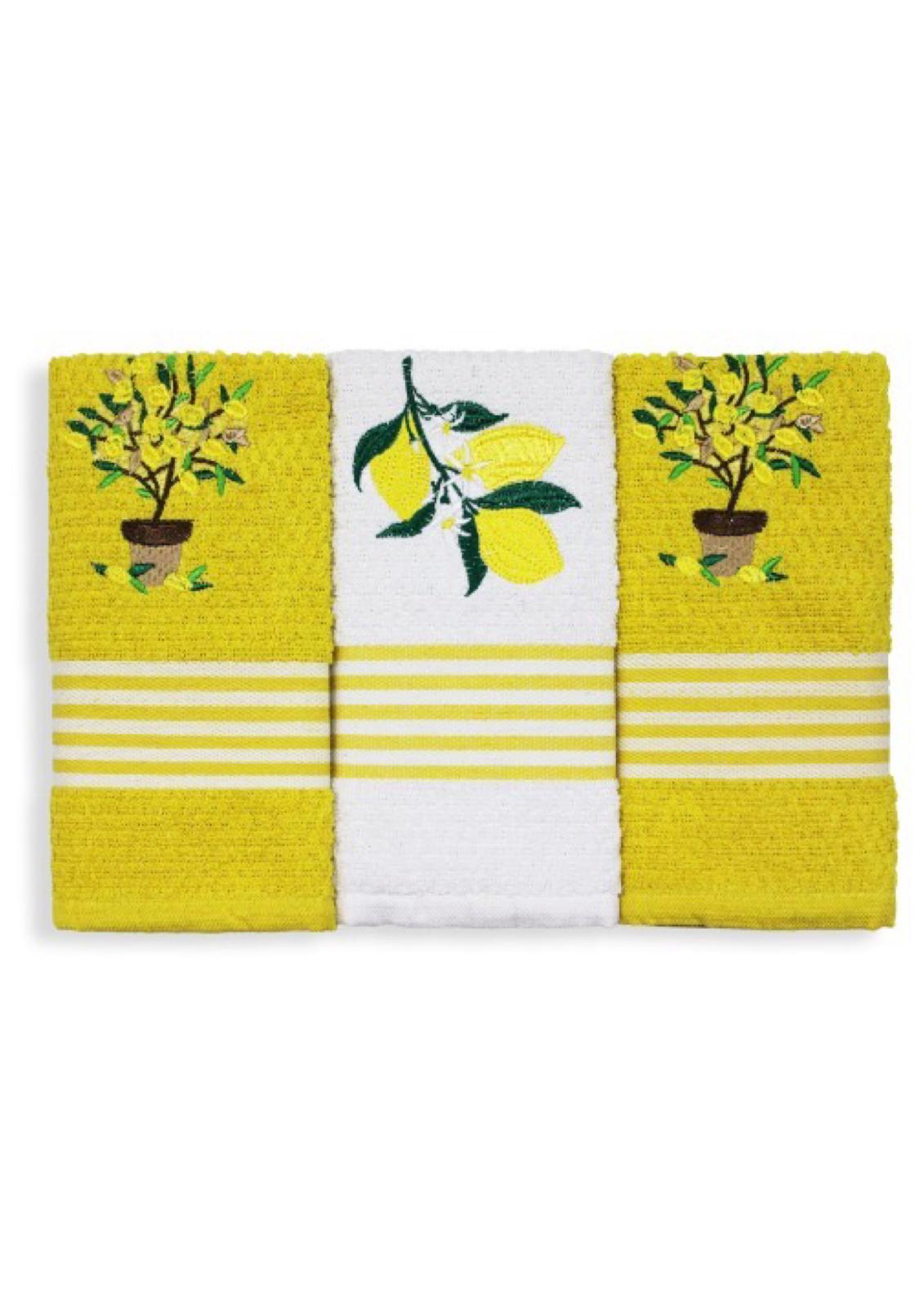 Set 3 strofinacci da cucina canovacci in spugna Jacquard PREZIOSA