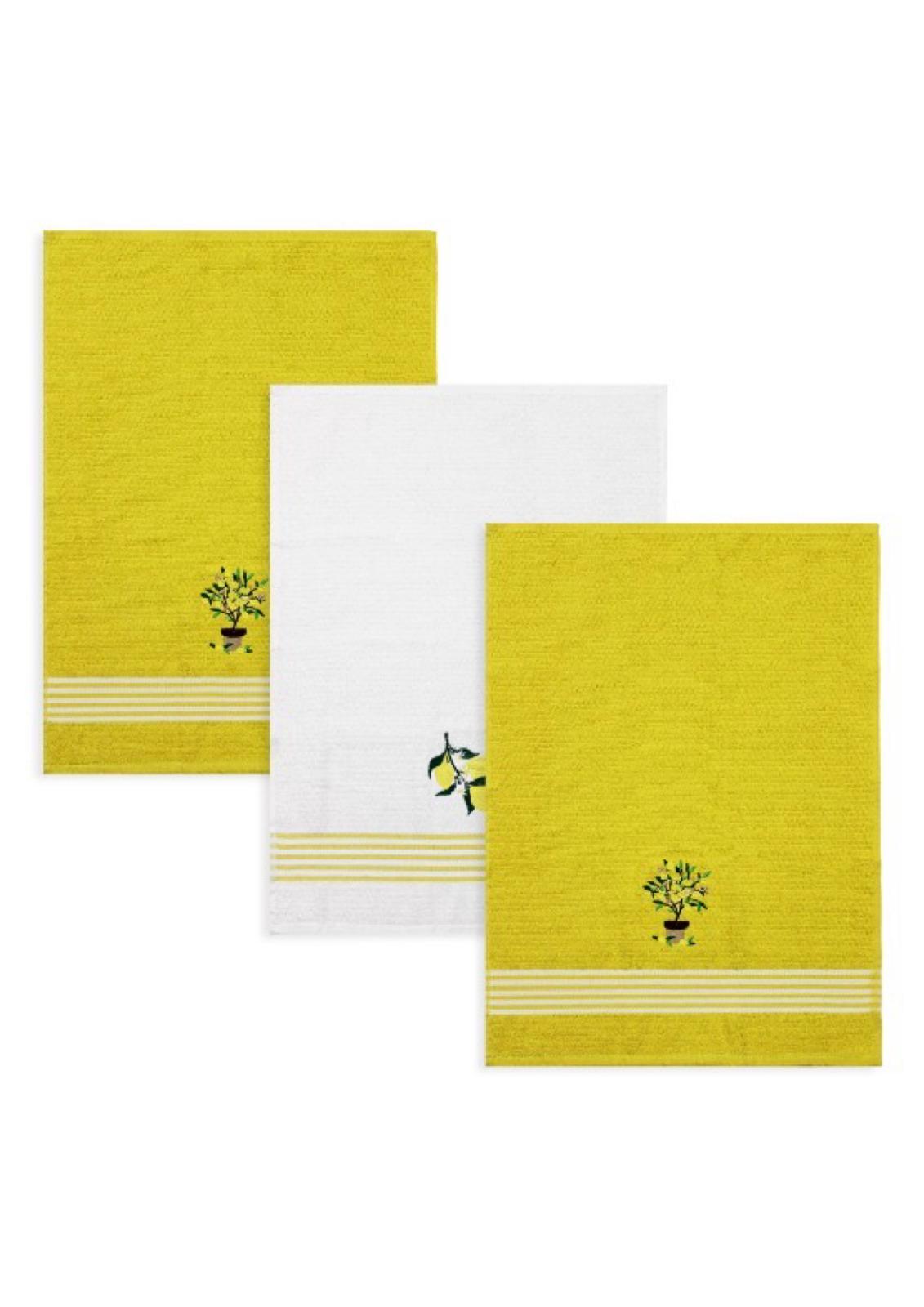Set 3 strofinacci da cucina canovacci in spugna Jacquard PREZIOSA