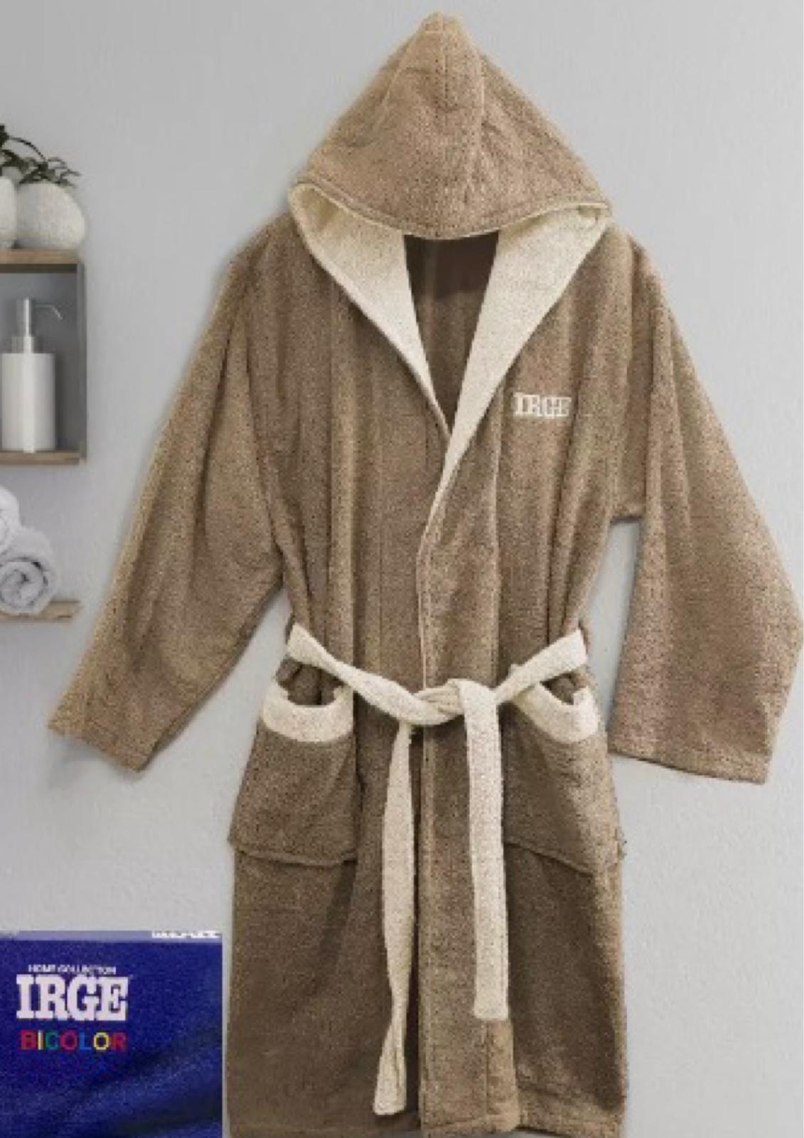 Accappatoio adulto unisex in spugna 100% cotone IRGE