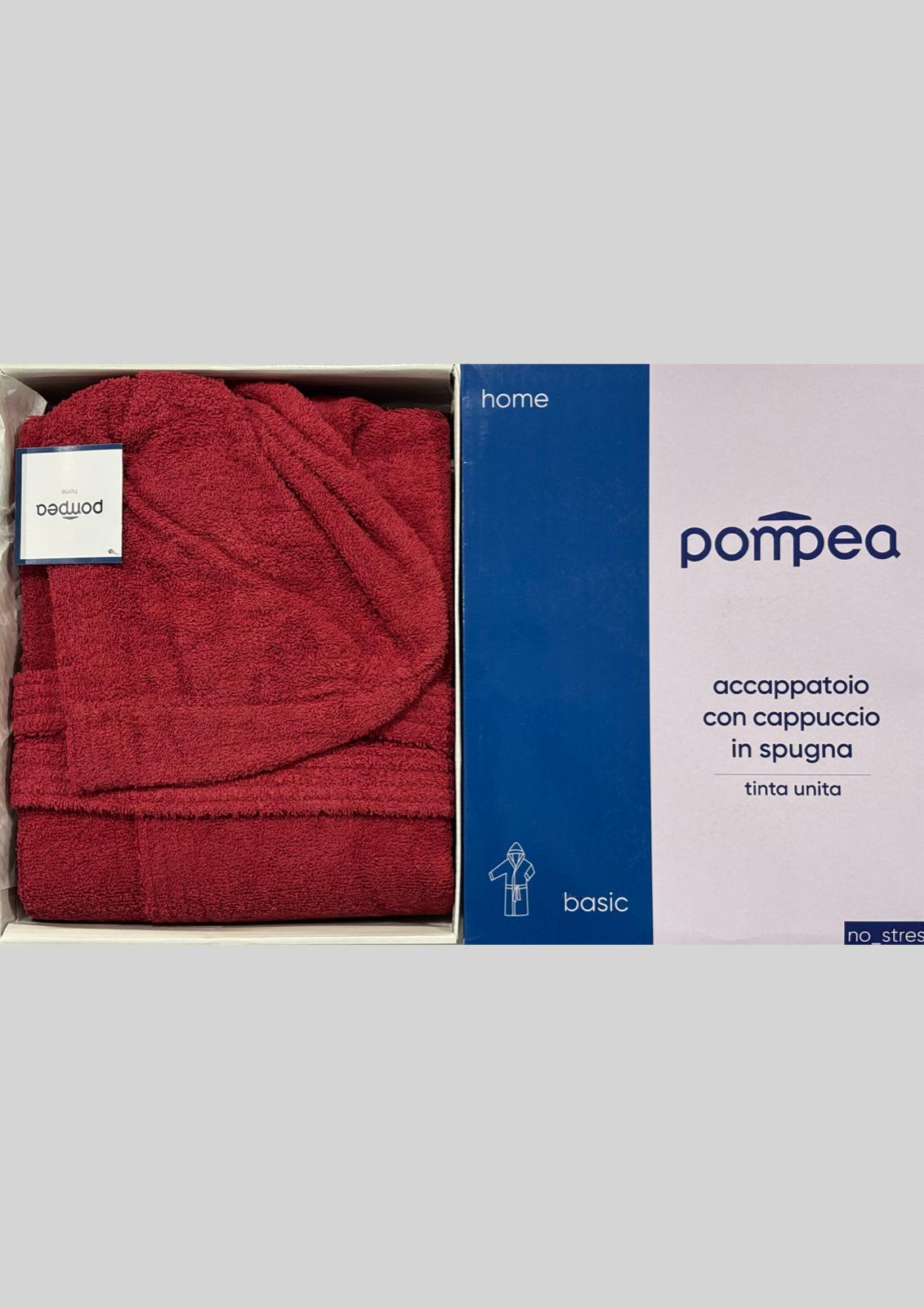 Accappatoio adulto unisex in spugna 100% cotone POMPEA