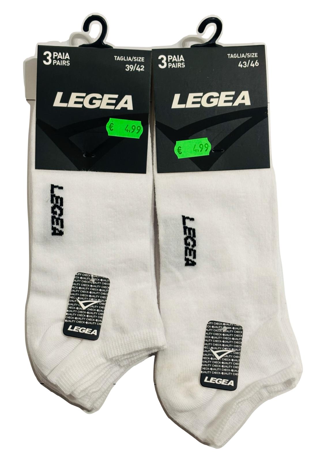 Calza Fantasmino Jersey di cotone Confezione 3 Paia LEGEA