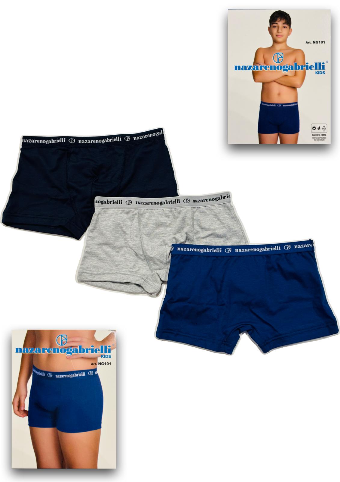 Boxer Bambino tinta unita con elastico esterno NAZARENO GABRIELLI