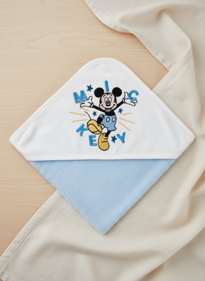 Accappatoio Neonato Triangolo ricamato in spugna Disney ELLEPI