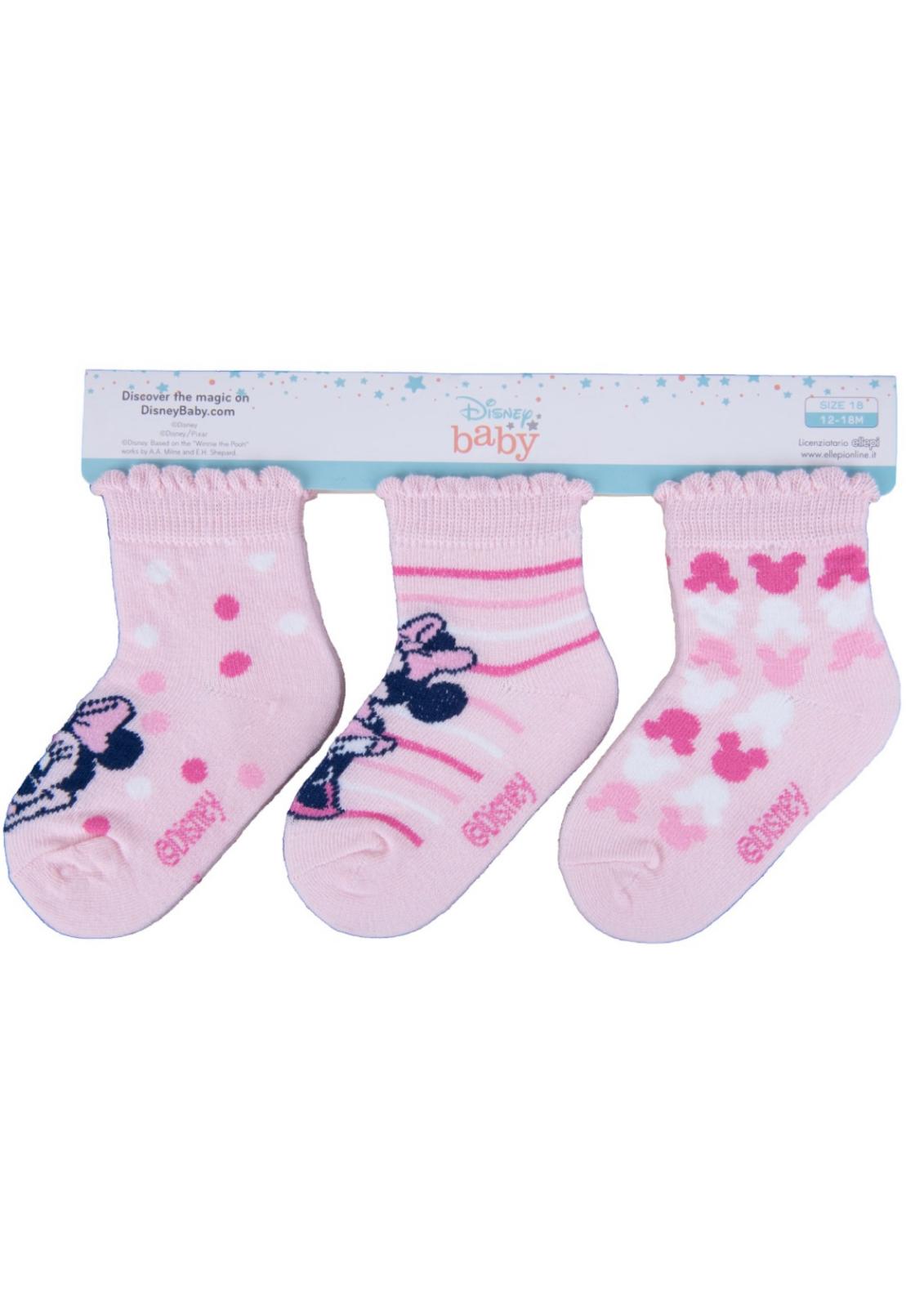 Tris calzini Neonata Cotone DISNEY ELLEPI