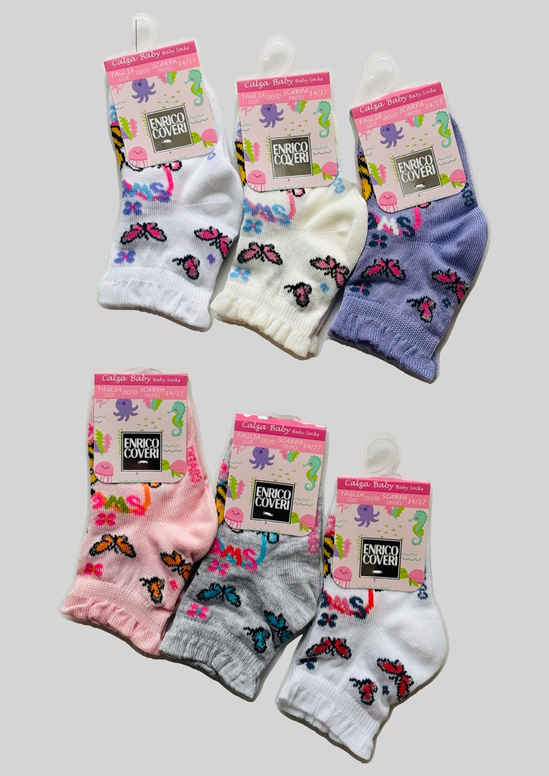 Calze corta Baby in fresco cotone ENRICO COVERI