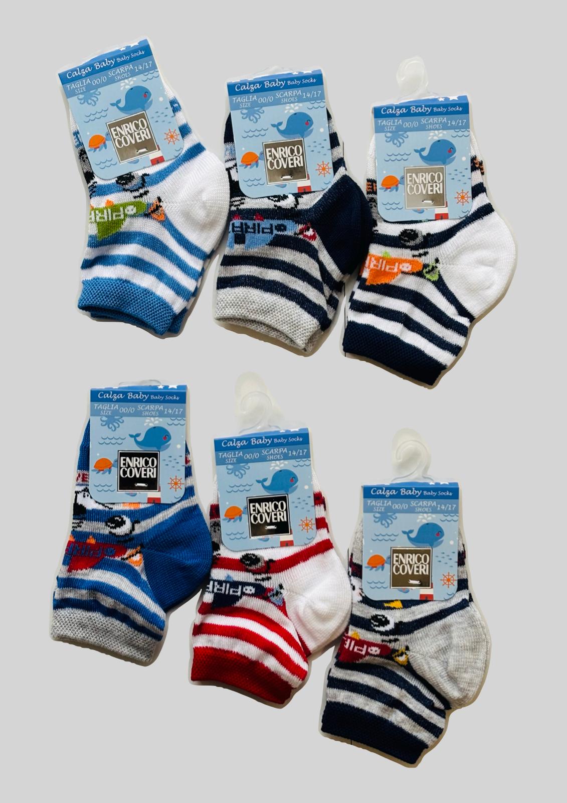 Calze corta Baby Neonato in fresco cotone ENRICO COVERI
