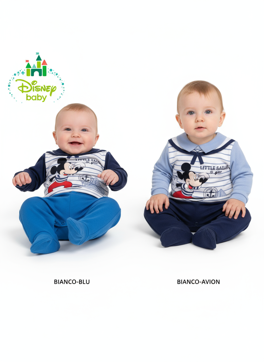 Completo clinica Neonato Jersey 100% Cotone DISNEY