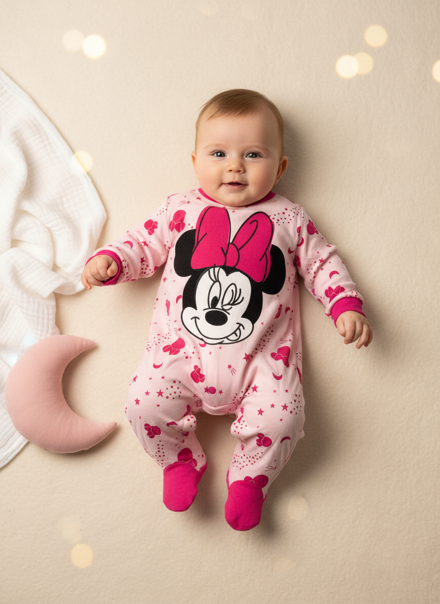 Tutina Neonata in cotone Disney ELLEPI - Taglie 1/3 e 3/6 mesi