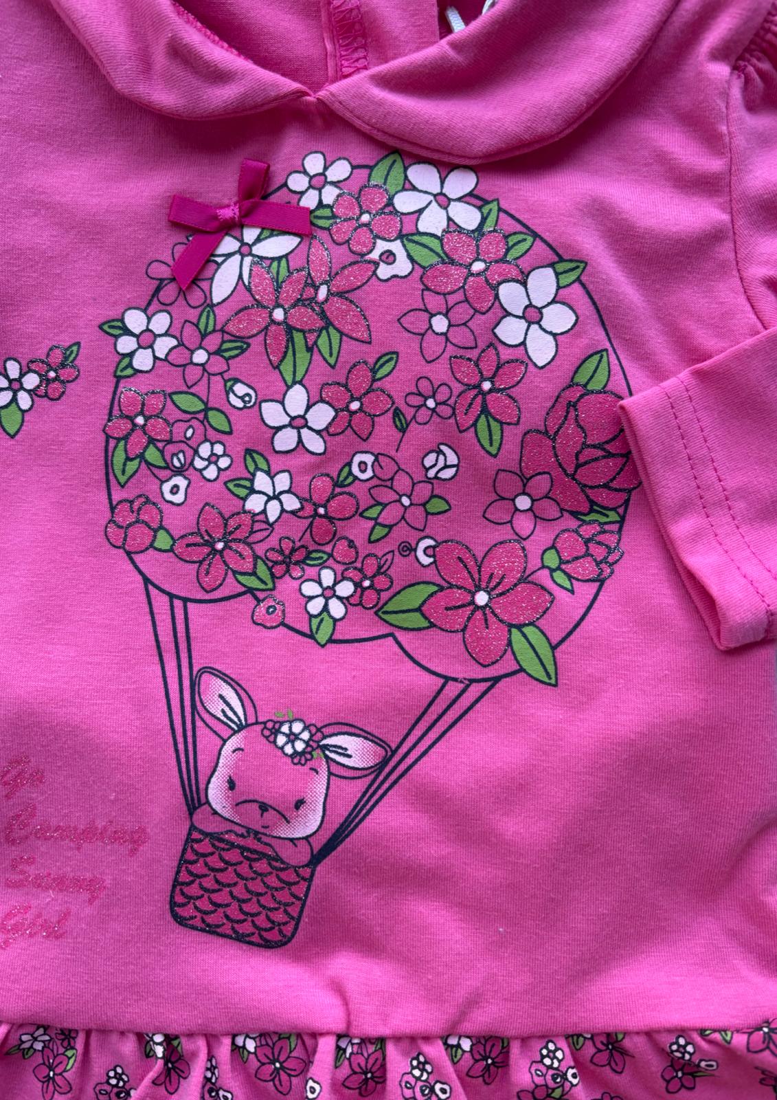 Completino 2 pezzi Maxi T-shirt manica lunga + leggins STELLE&PUPI - Taglia 3-6 mesi