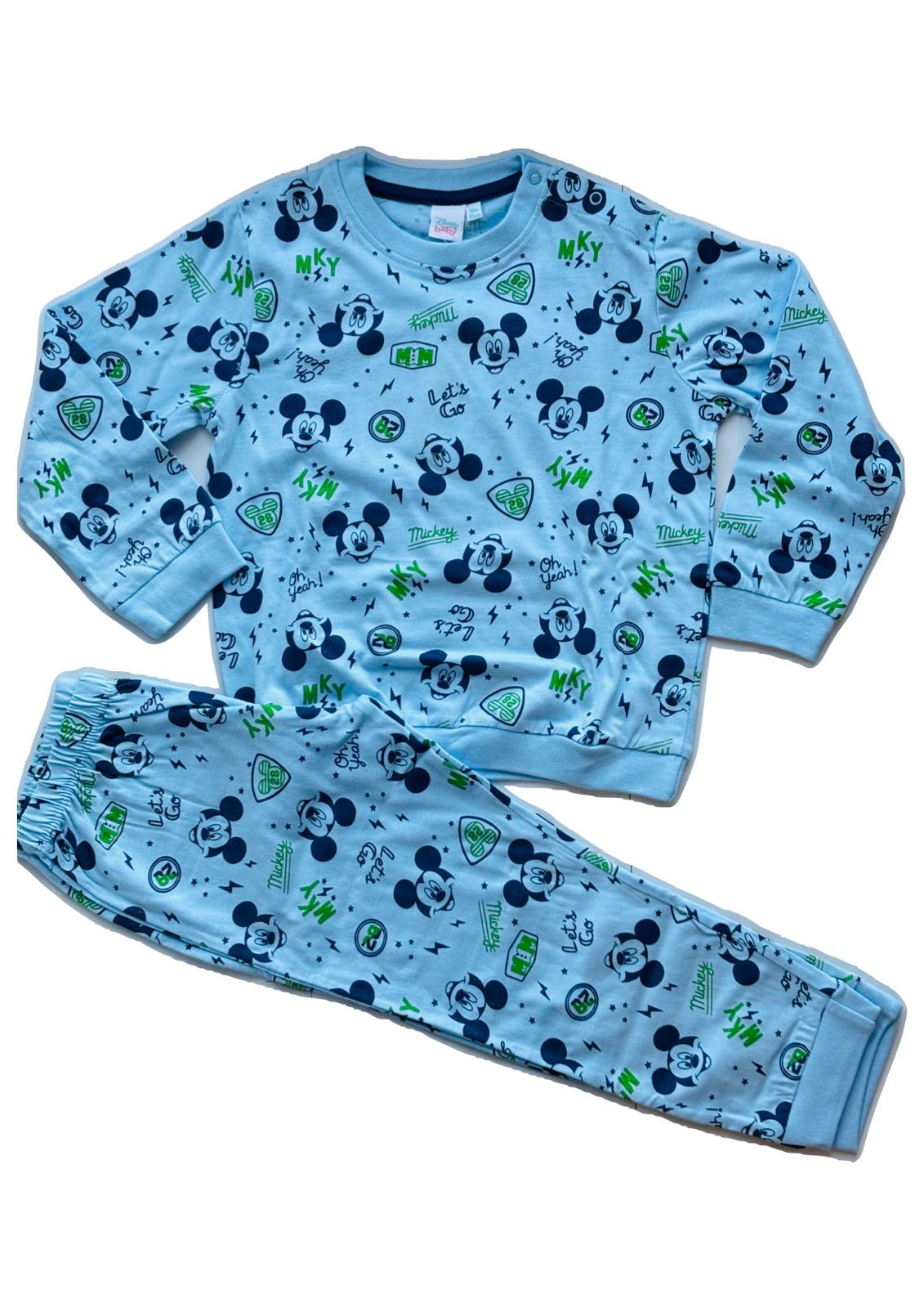 Pigiama Neonato manica lunga primaverile in Jersey di Cotone Mickey Mouse Disney ELLEPI