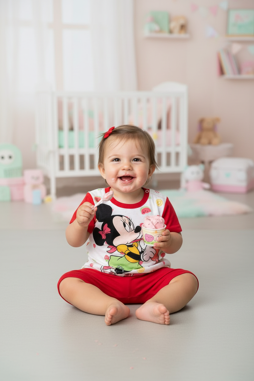 Pigiama Neonata corto cotone 100% Cotone DISNEY ELLEPI - Taglia 12 mesi