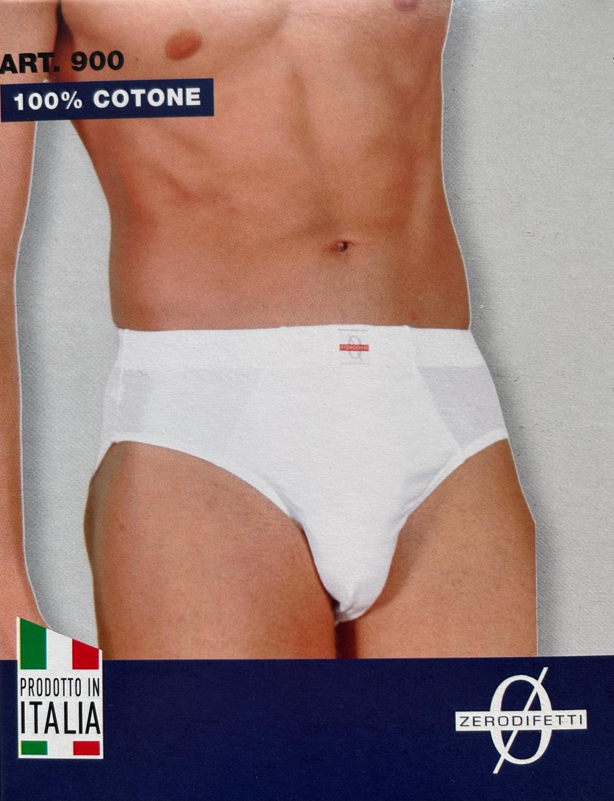 Slip uomo in cotone ed elastico interno ZERODIFETTI