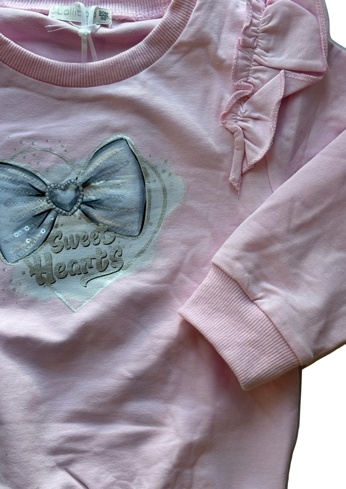 Completo Neonata 2 pezzi T-Shirt manica lunga + Jeans LOLLITOP - Taglie 30 e 36 mesi