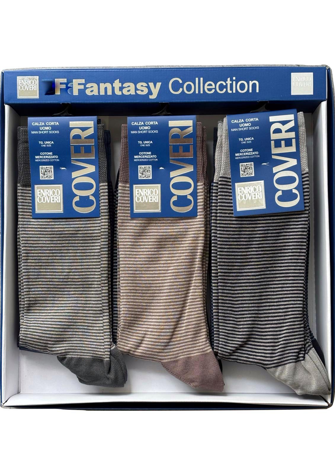 Calza Uomo Corta cotone mercerizzato Fantasy Collection ENRICO COVERI