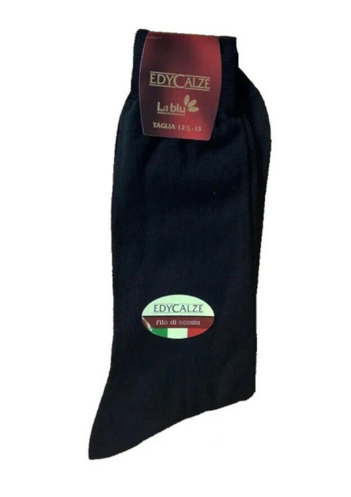 Calza Uomo Corta Filo di Scozia rasato tinta unita EDY CALZE