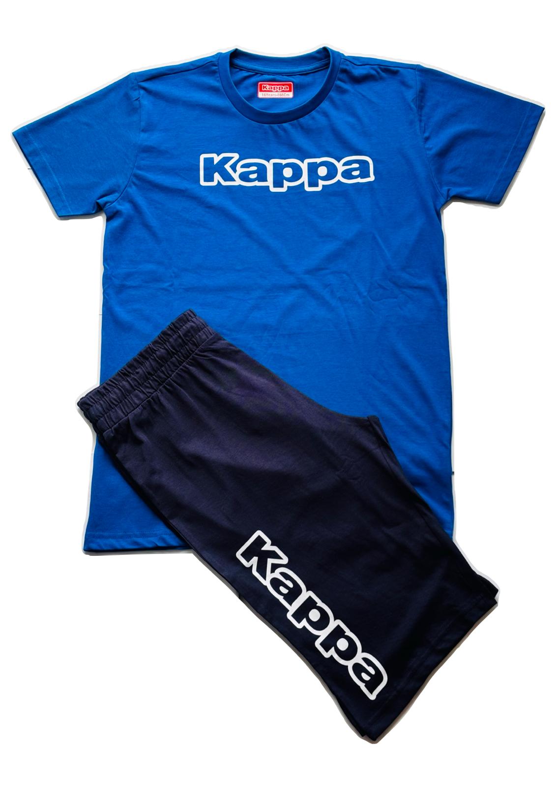 Completo Ragazzo T-shirt royal + bermuda blu navy KAPPA