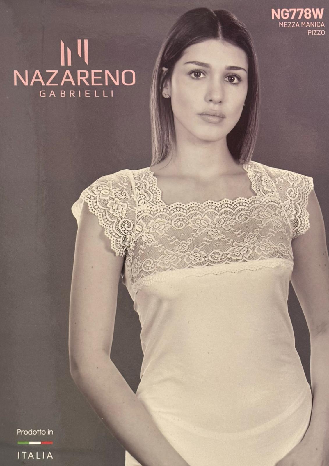 Maglia Donna Manica Corta con Pizzo – NAZARENO GABRIELLI