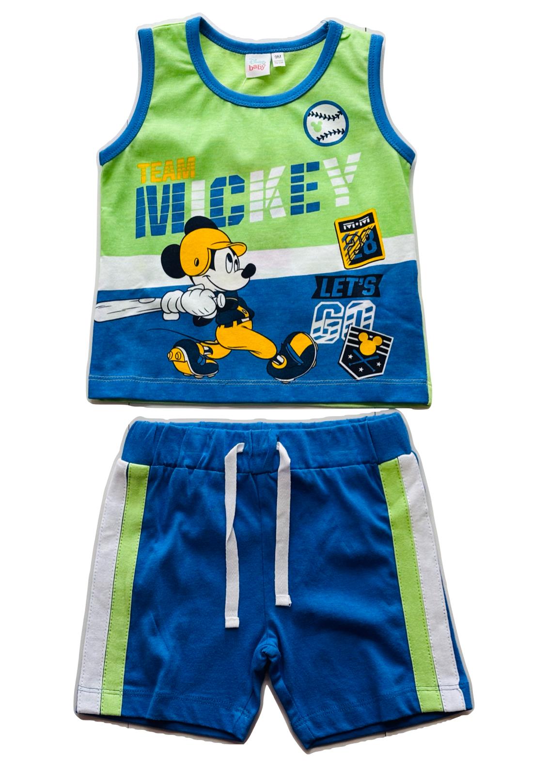 Completo neonato Canotta + pantaloncino Team Mickey DISNEY ELLEPI
