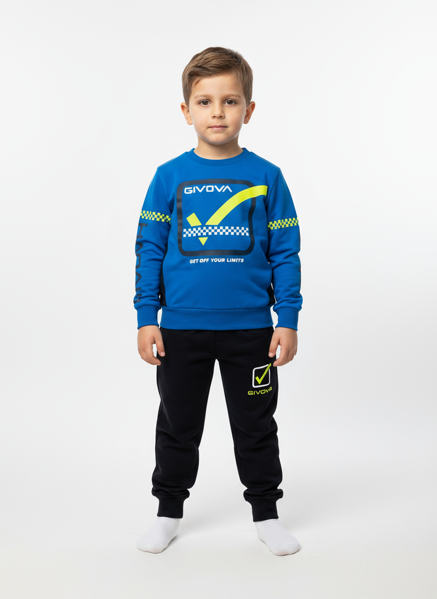 Tuta sportiva bambino in felpa di cotone GIVOVA - Taglia 3 anni
