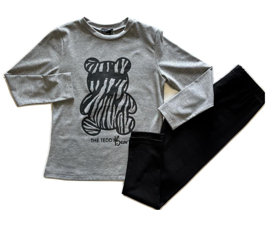 Completo bambina/ragazza in caldo cotone maxi maglia e leggins CAMILLA - Taglie 7 e 8 anni