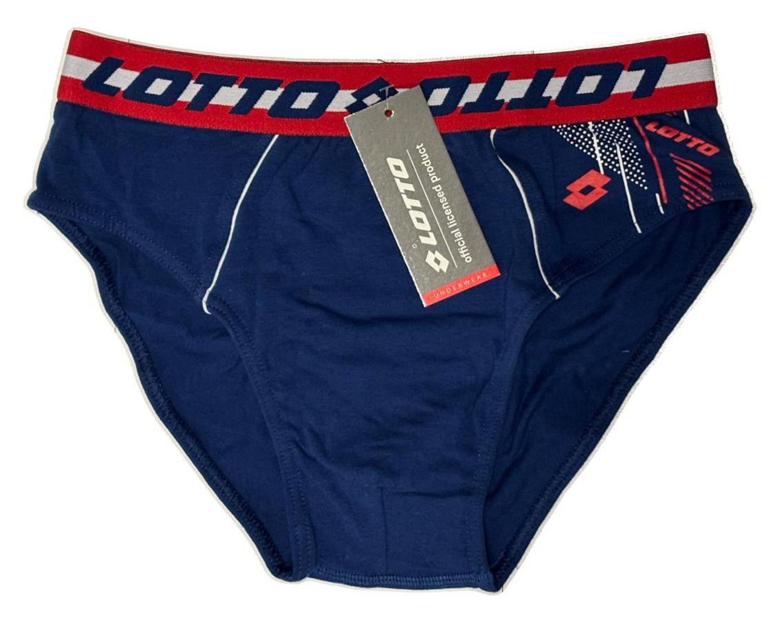 Slip in cotone elastico in vita con scritta marchio LOTTO