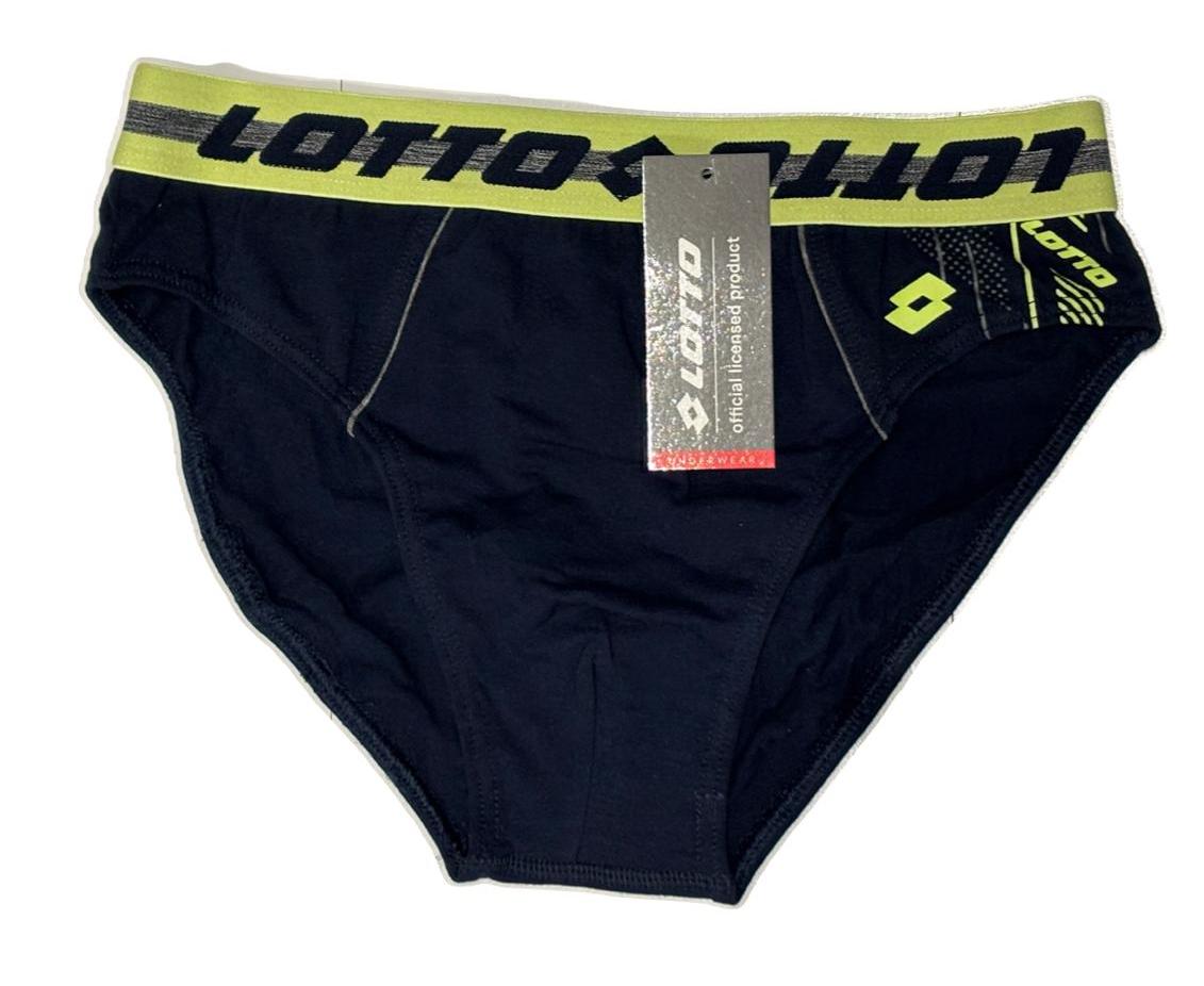 Slip in cotone elastico in vita con scritta marchio LOTTO