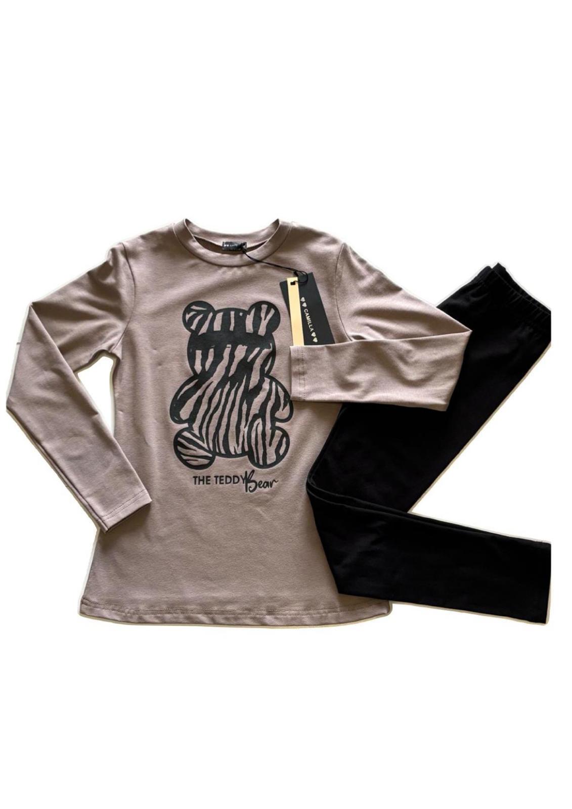 Completo bambina/ragazza in caldo cotone maxi maglia e leggins CAMILLA - Taglia 10 e 14 anni