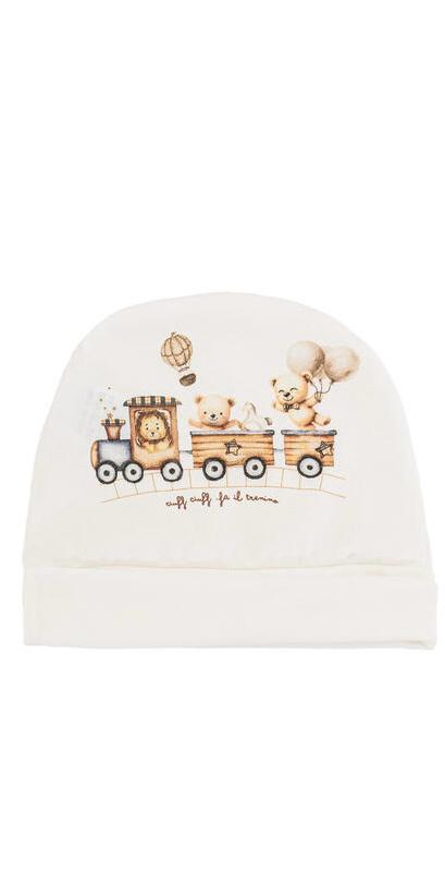 Tutina Neonato 100% cotone con cappellino coordinato CILIEGINA - Taglia 1/3 mesi