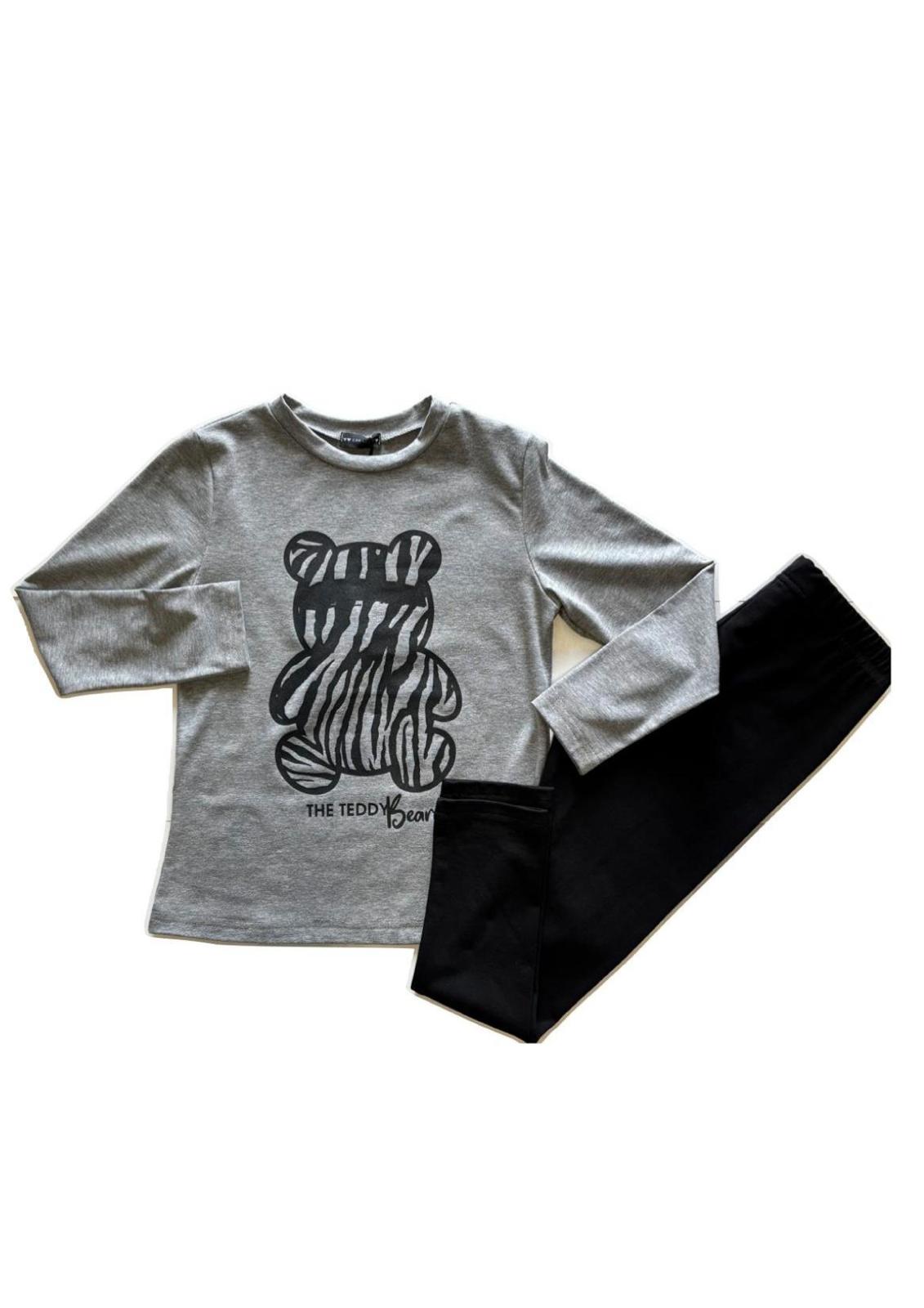 Completo bambina/ragazza in caldo cotone maxi maglia e leggins CAMILLA - Taglie 7 e 8 anni