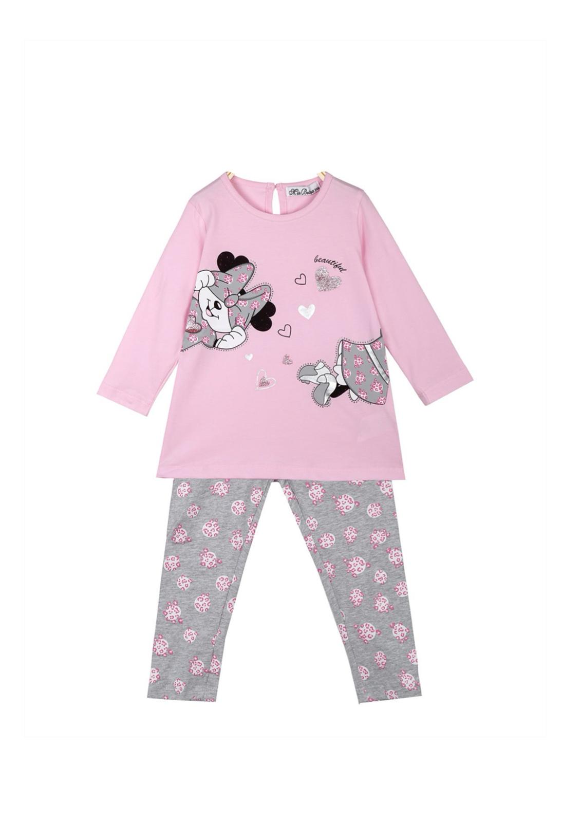 Completo neonata 2 pezzi con dettagli strass MISS BELLINA