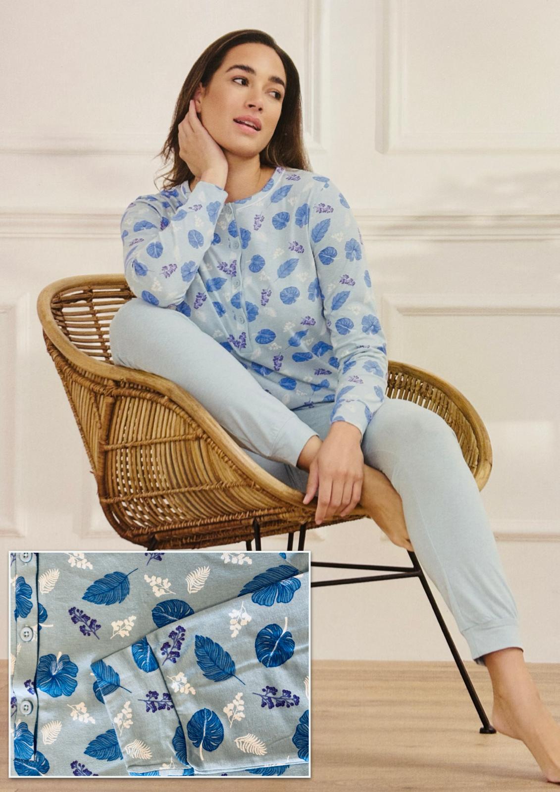 Pigiama donna manica lunga jersey ORONERO