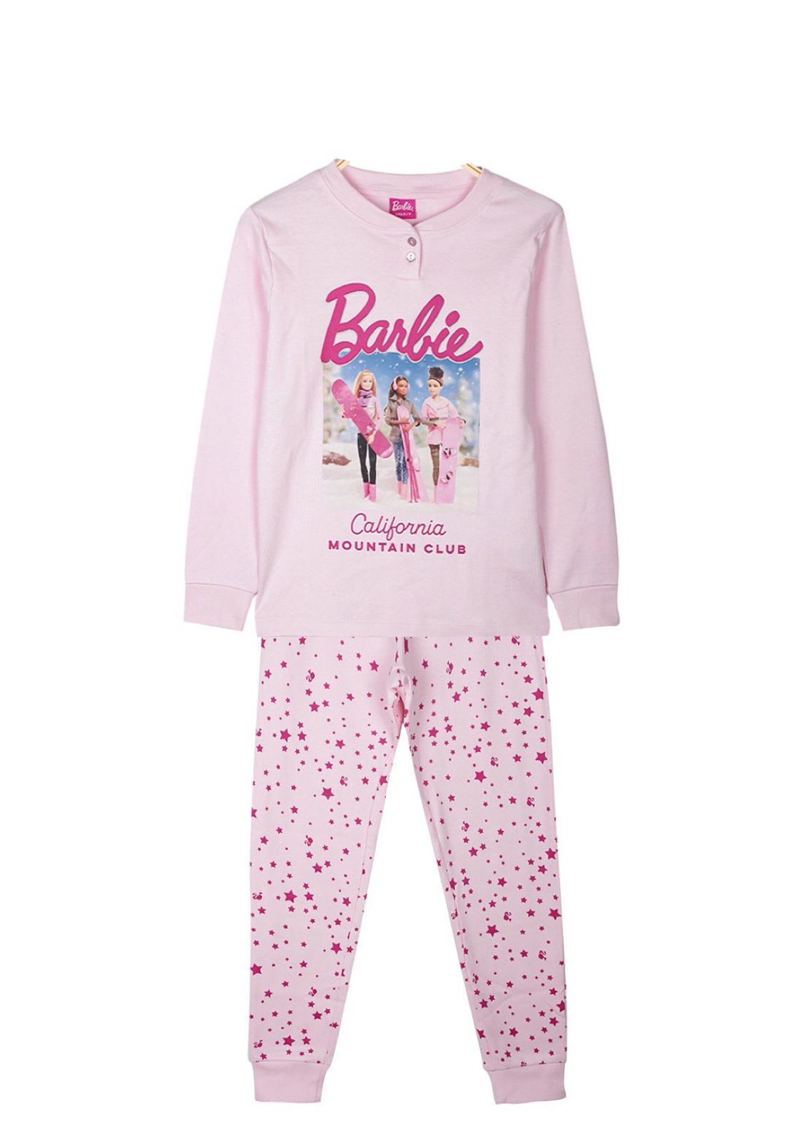 Pigiama Bambina manica lunga Cotone Interlock Barbie - Taglie 7/8 e 9/10 anni
