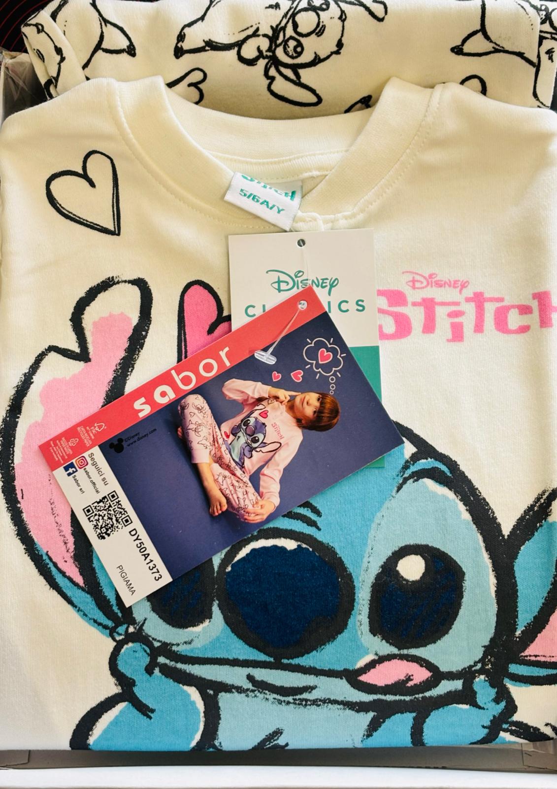 Pigiama Bambina manica lunga Cotone Interlock Lilo&Stitch