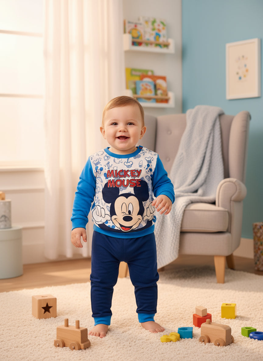 Pigiama Neonato in cotone interlock Disney Mickey Mouse ELLEPI -Taglia 12 mesi
