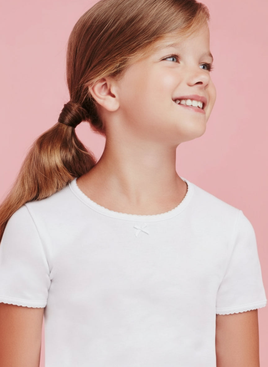 T-Shirt Mezza Manica Caldo Cotone Bambina BA651 ELLEPI