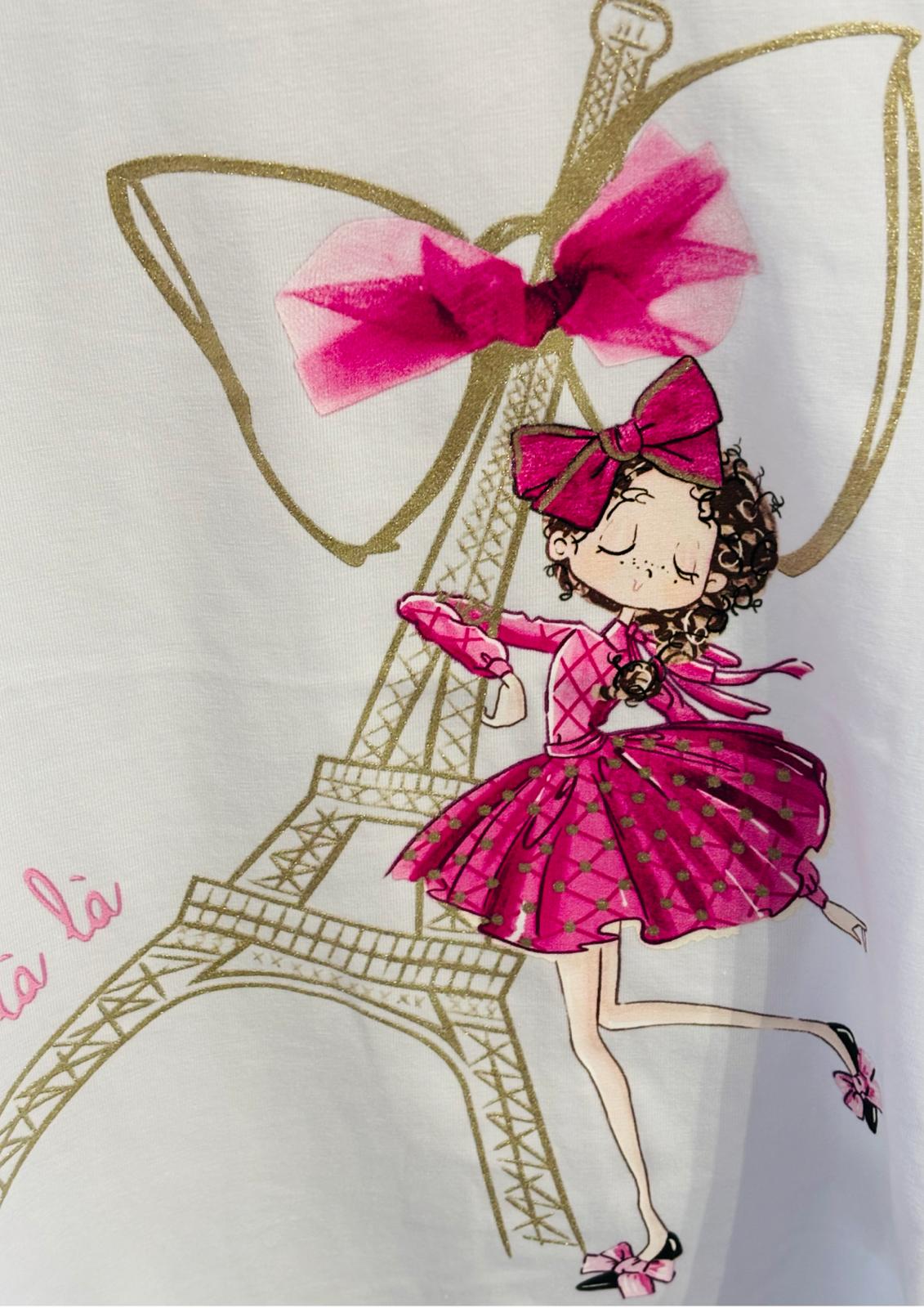 Completo Bambina T-Shirt manica lunga jersey e leggins LOLLITOP - Taglie 5, 6 e 7 anni