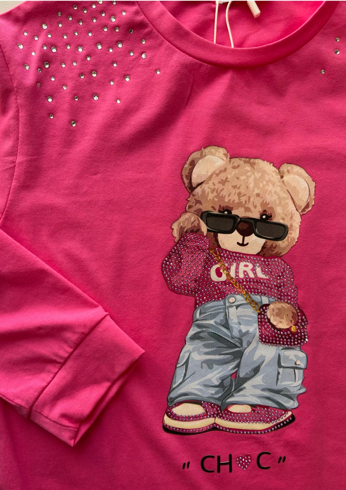Completo Ragazza T-Shirt manica lunga jersey e leggins LOLLITOP - Taglie 8 e 10 anni