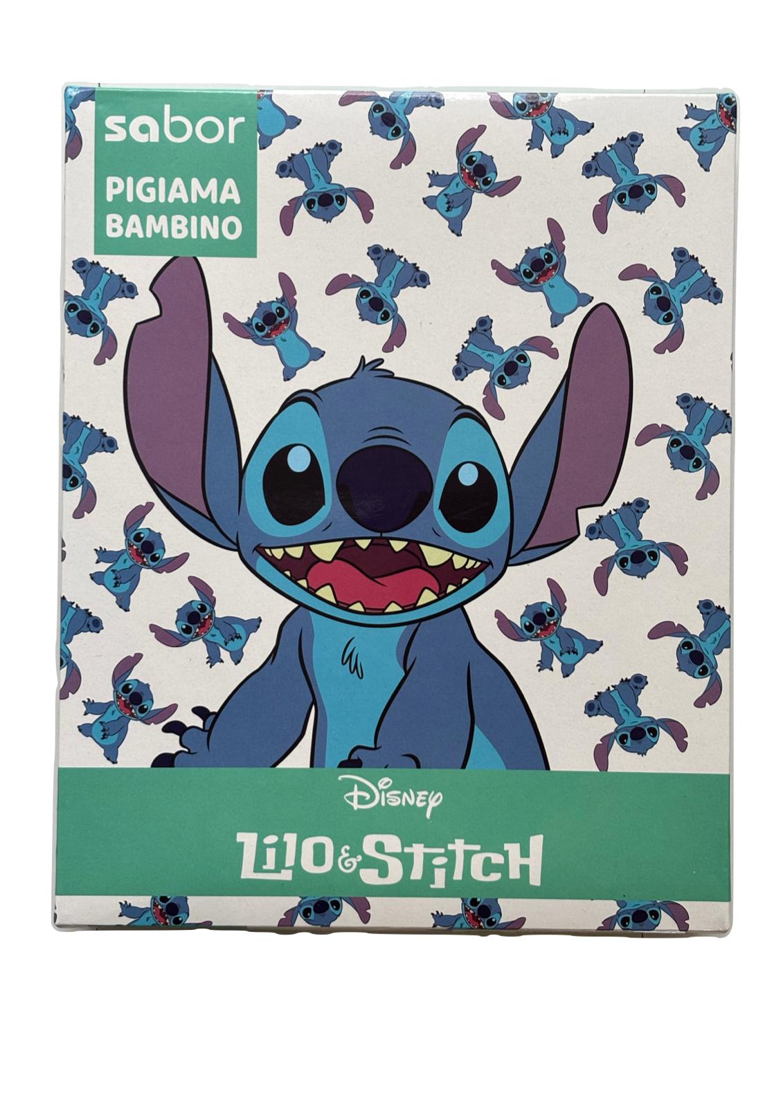 Pigiama Bambino manica lunga Cotone Interlock Lilo&Stitch - Taglia 7/8 anni