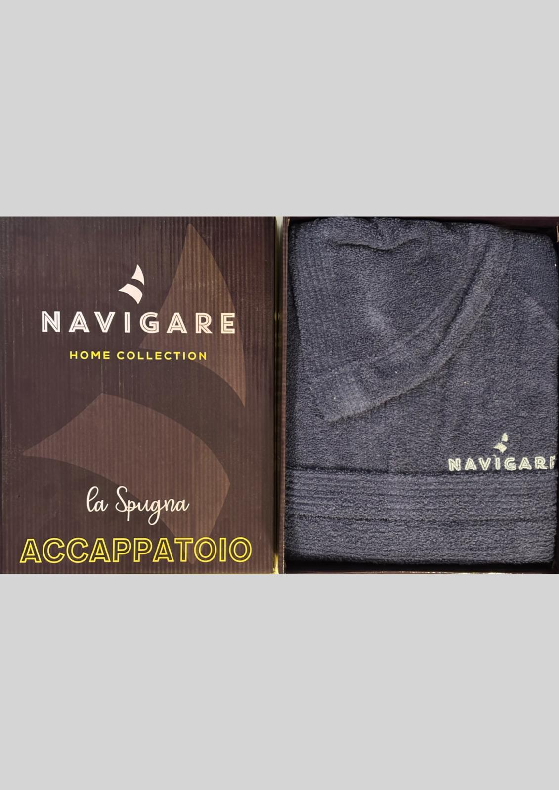 Accappatoio adulto unisex in spugna 100% cotone NAVIGARE