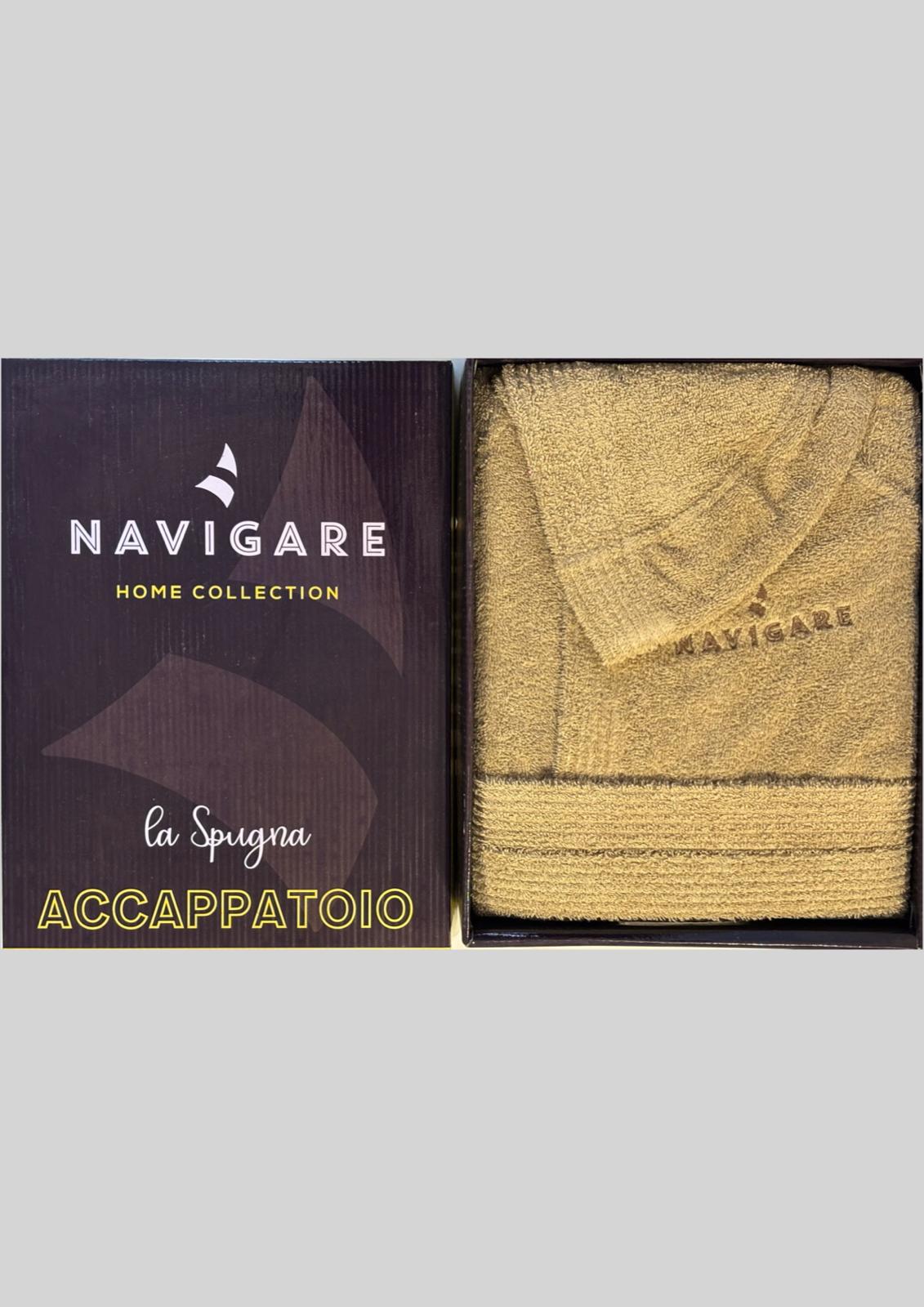 Accappatoio adulto unisex in spugna 100% cotone NAVIGARE