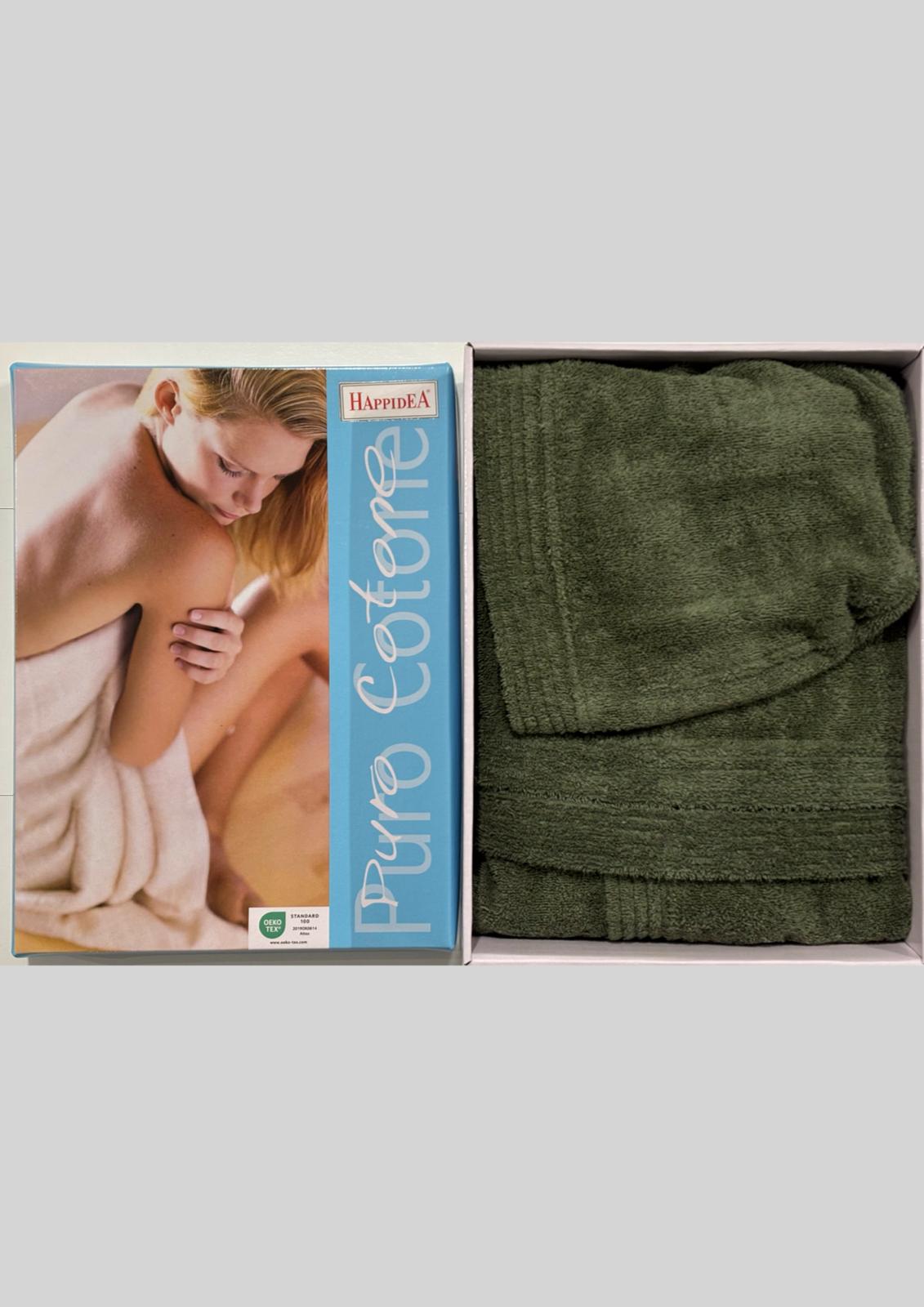 Accappatoio adulto unisex in spugna 100% cotone HAPPIDEA