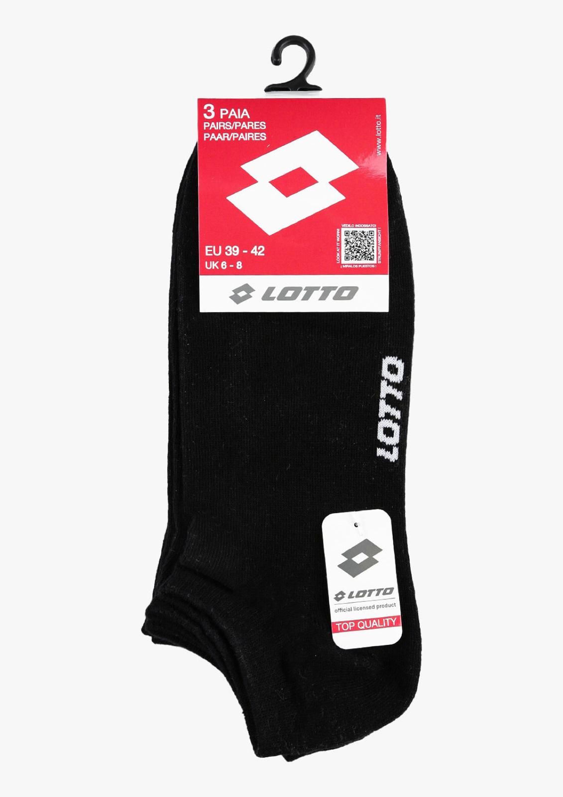 Tripack calzini corti salvapiedi unisex soletta in spugna LOTTO