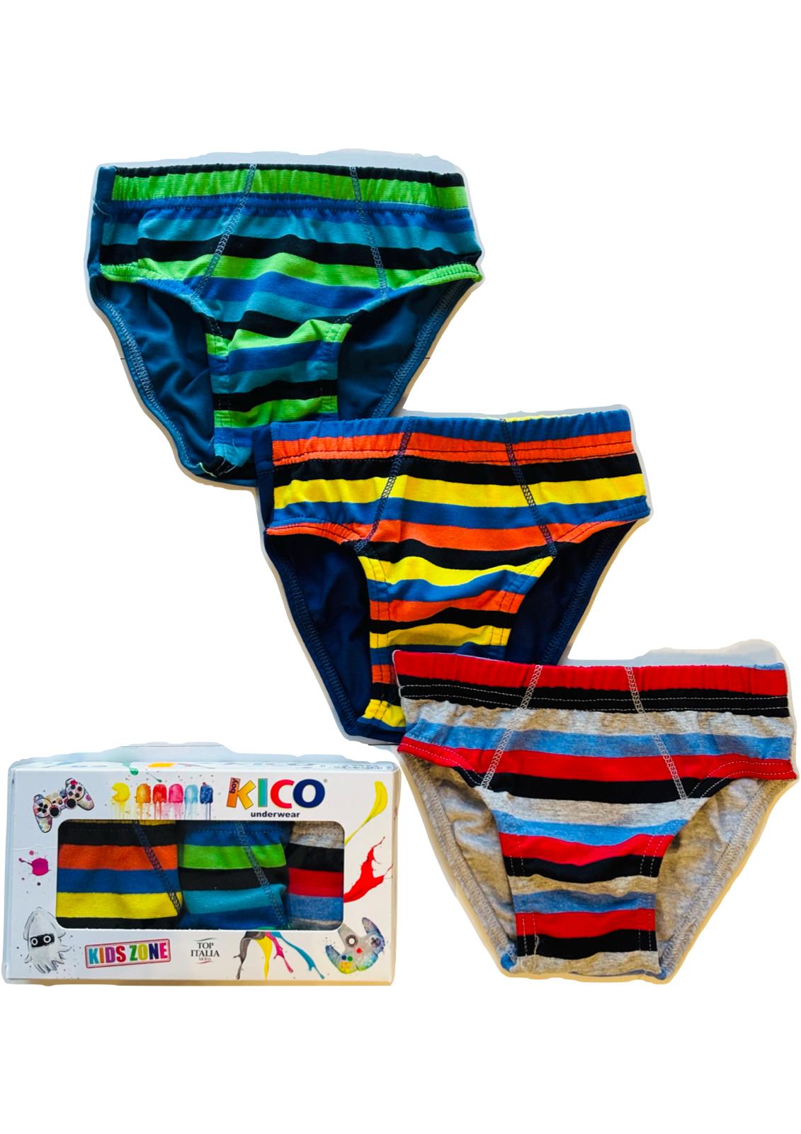 Tripack Slip Bambino con elastico interno KICO
