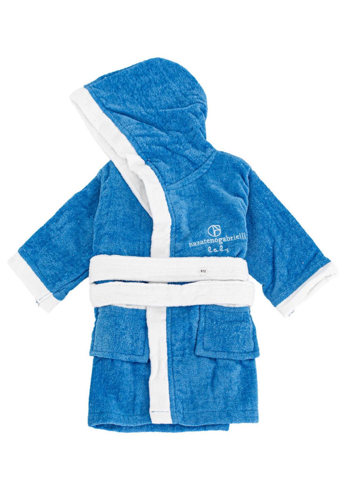 Accappatoio Baby con maniche in spugna e ciniglia NAZARENO GABRIELLI