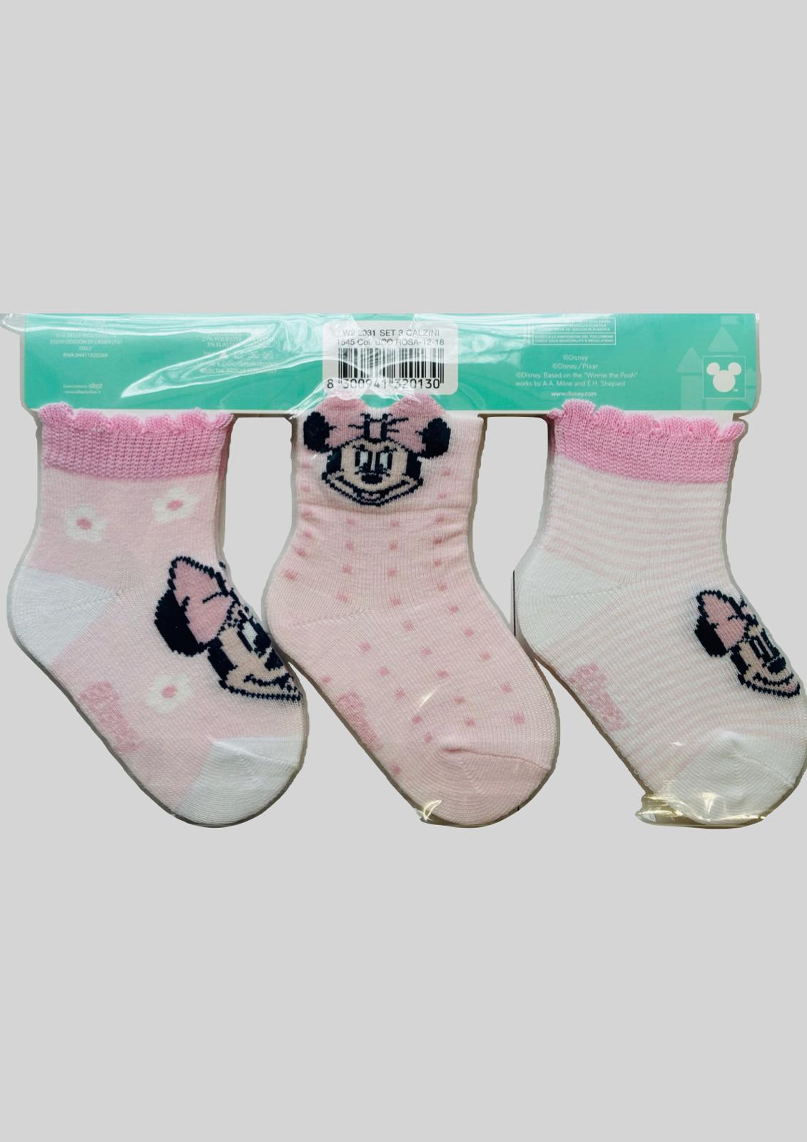 Tris calzini Neonata Cotone DISNEY ELLEPI