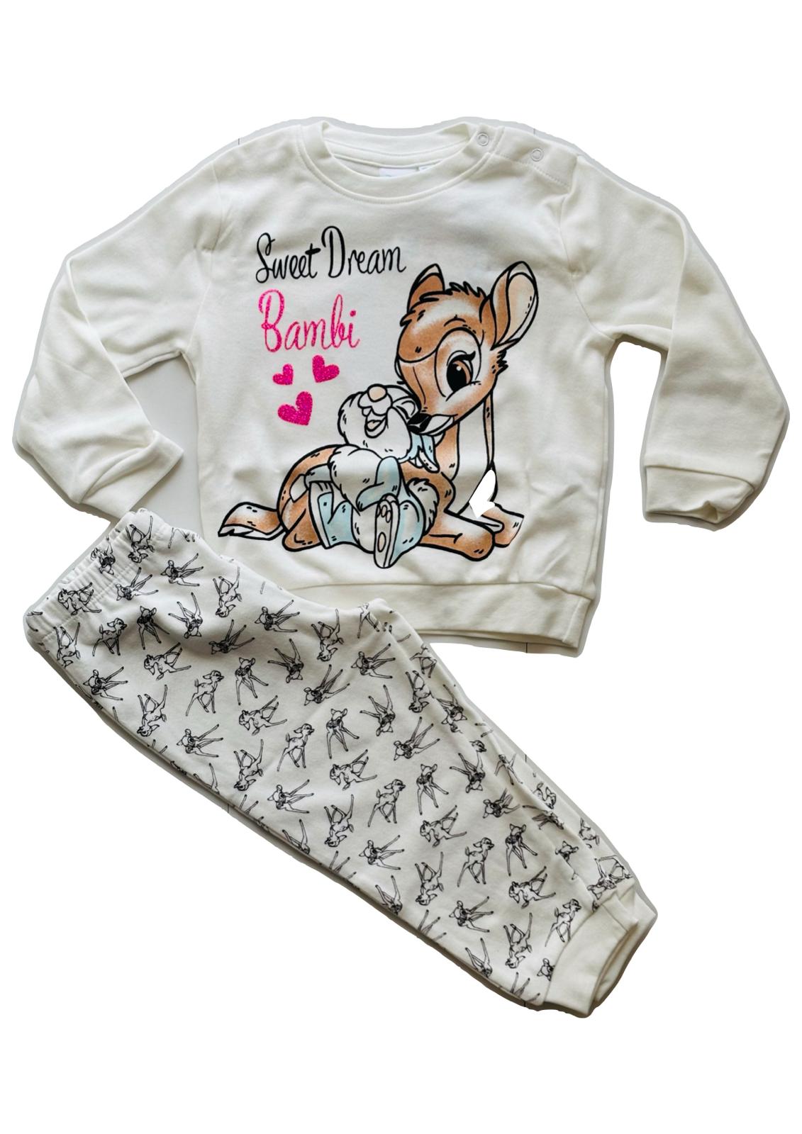 Pigiama Neonata in cotone interlock DISNEY BAMBI - Taglia 18 mesi