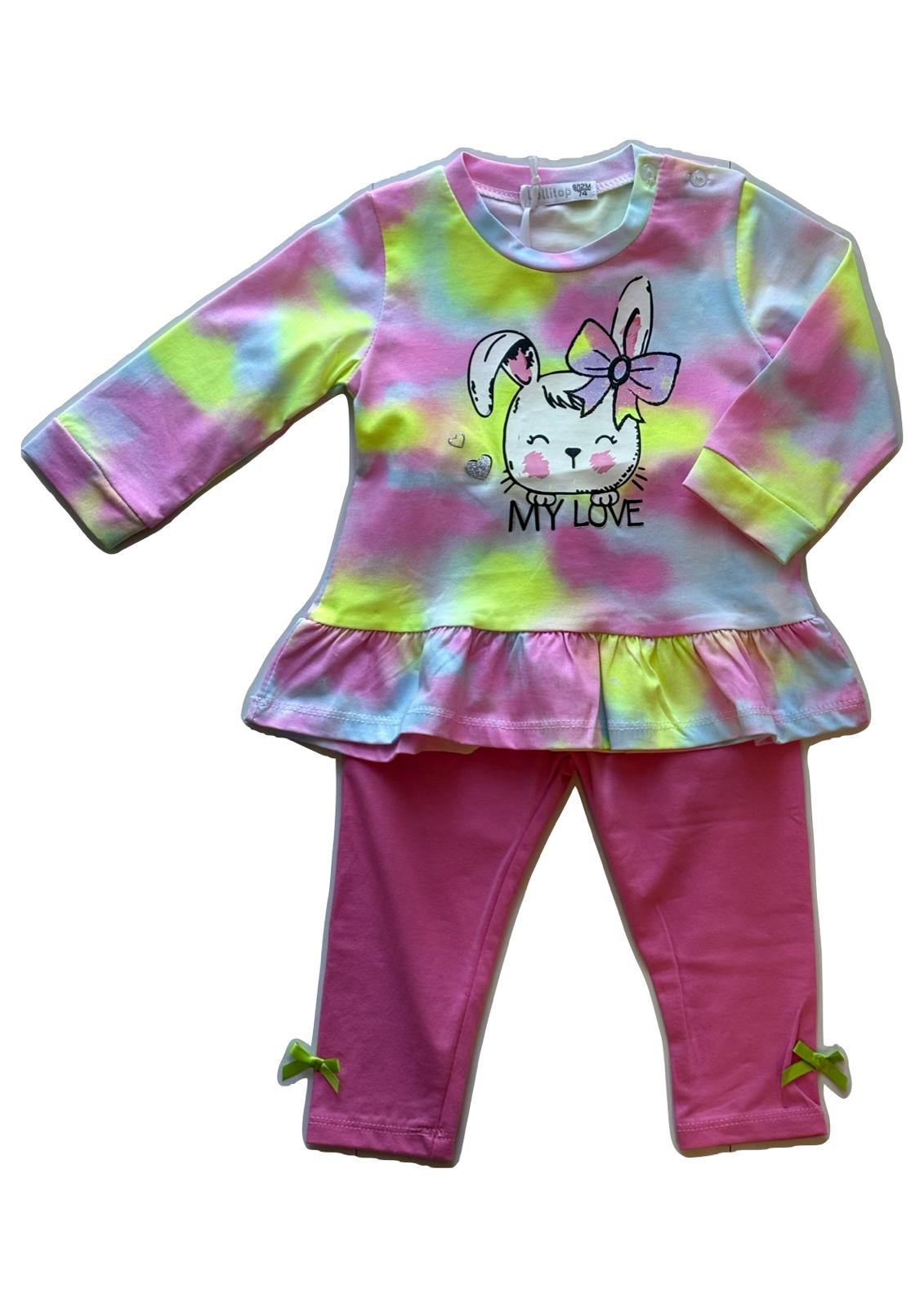 Completino 2 pezzi T-shirt manica lunga + leggins LOLLITOP