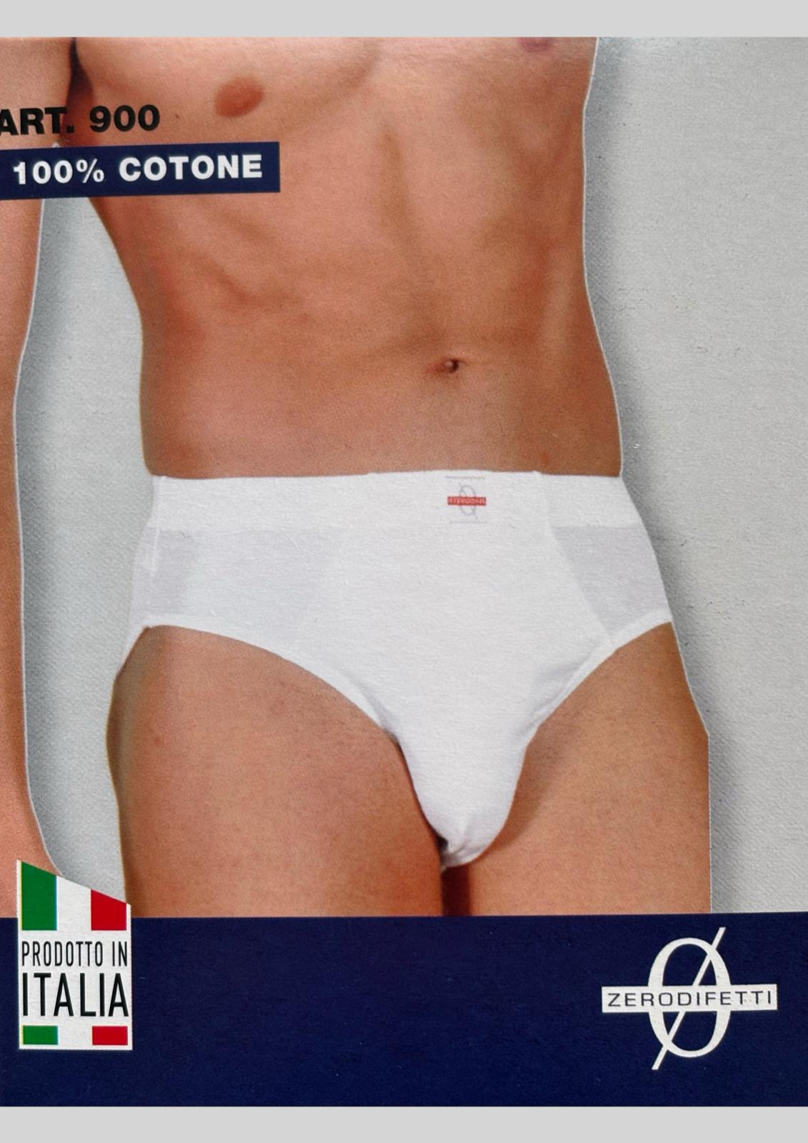 Slip uomo in cotone ed elastico interno ZERODIFETTI